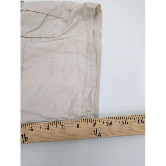 Ruff Hewn Men Beige Flat Front Cotton Blend Cargo Shorts Size 38 - Picture 8 of 10